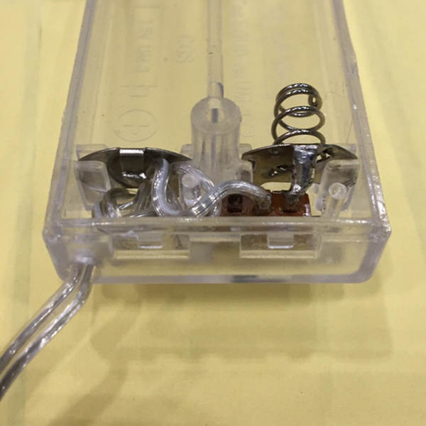 Corrente de luz transparente transparente dupla caixa de conexão de bateria dupla linha de ligação 1.4 dupla linha de ligação colorida de processamento de cabo de cobre nu