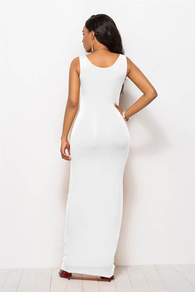 Vestido longo feminino justo