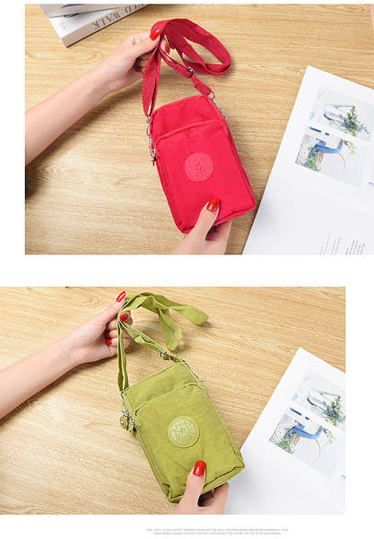 Bolsa de ombro para celular e dinheiro