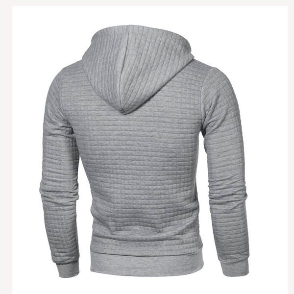 Nova camiseta masculina com chapéu quente e chapéu com casaco.