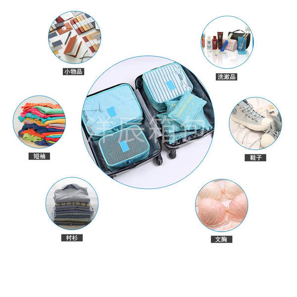 Kit de Organização de Viagem 6 Peças
