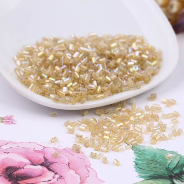 DIY mão-de-ferramenta pérola de vidro pérola de arroz transparente de cor suprimento por atacado H tubo de vidro pérola de arroz de vidro