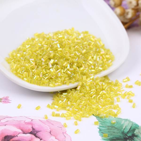 DIY mão-de-ferramenta pérola de vidro pérola de arroz transparente de cor suprimento por atacado H tubo de vidro pérola de arroz de vidro