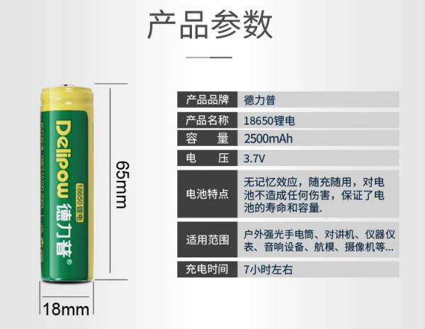 Bateria de lítio da Delphi 18650 2800mAh de grande capacidade 3.7V Bateria de íons de lítio recarregável 18650