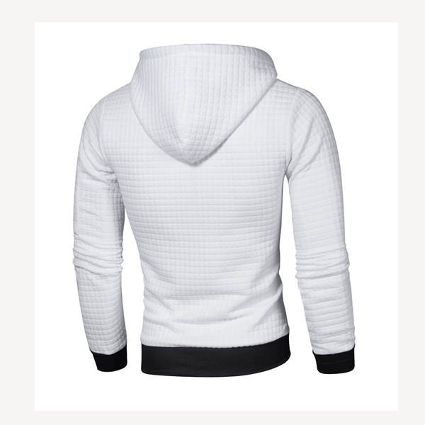 Nova camiseta masculina com chapéu quente e chapéu com casaco.
