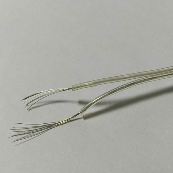 Corrente de luz transparente transparente dupla caixa de conexão de bateria dupla linha de ligação 1.4 dupla linha de ligação colorida de processamento de cabo de cobre nu