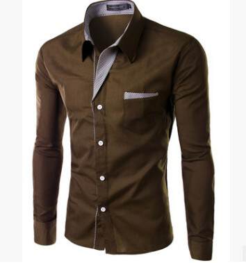 Venda rápida EBAY T-shirts de moda T-shirts de cor masculina T-shirts de mão longa para homens Novas