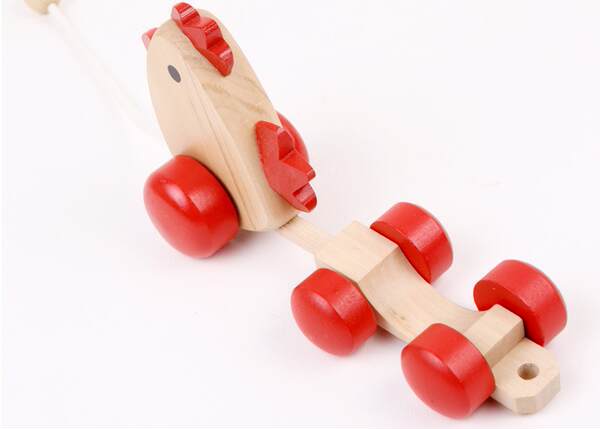 Jogo de Carrinho de Ovos de Madeira para Crianças