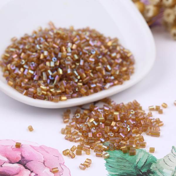 DIY mão-de-ferramenta pérola de vidro pérola de arroz transparente de cor suprimento por atacado H tubo de vidro pérola de arroz de vidro