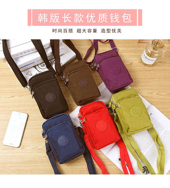 Bolsa de ombro para celular e dinheiro
