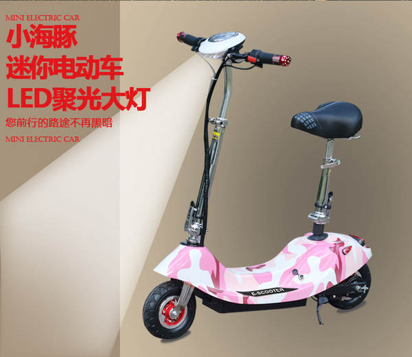 Pequeno golfinho scooter elétrico de duas rodas Mulher adulto dobrável mini garrafa elétrica bicicleta de lazer