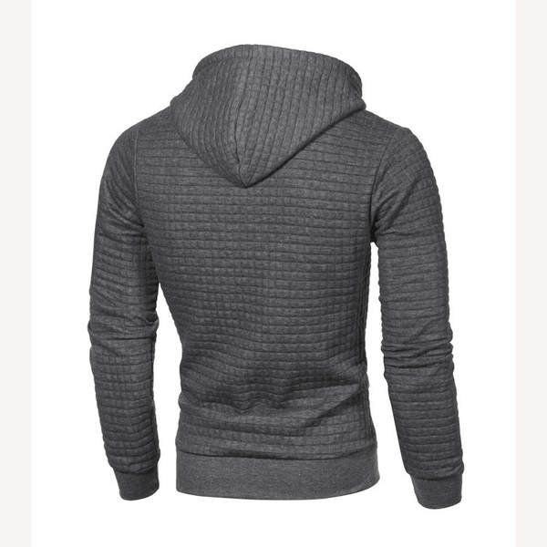 Nova camiseta masculina com chapéu quente e chapéu com casaco.