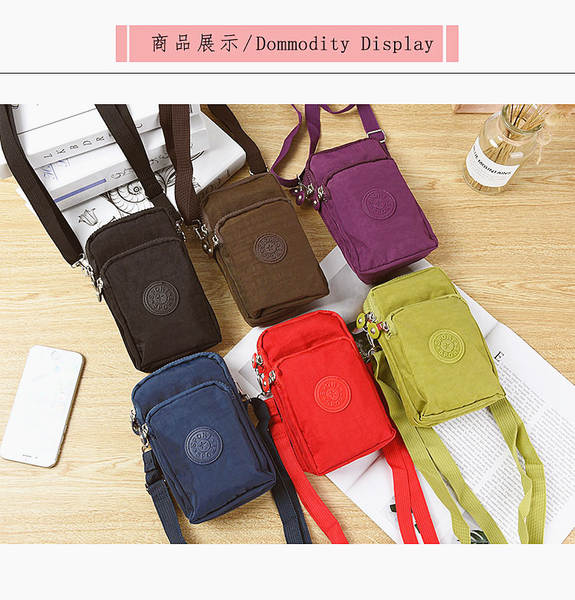 Bolsa de ombro para celular e dinheiro