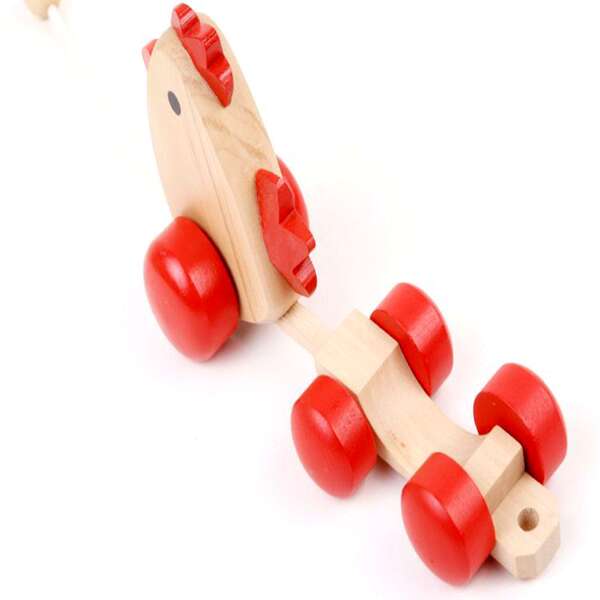 Jogo de Carrinho de Ovos de Madeira para Crianças