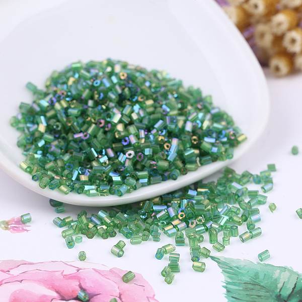 DIY mão-de-ferramenta pérola de vidro pérola de arroz transparente de cor suprimento por atacado H tubo de vidro pérola de arroz de vidro