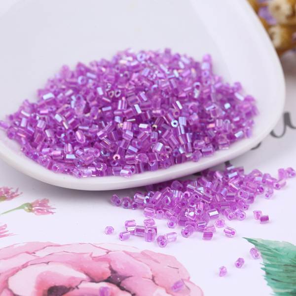 DIY mão-de-ferramenta pérola de vidro pérola de arroz transparente de cor suprimento por atacado H tubo de vidro pérola de arroz de vidro
