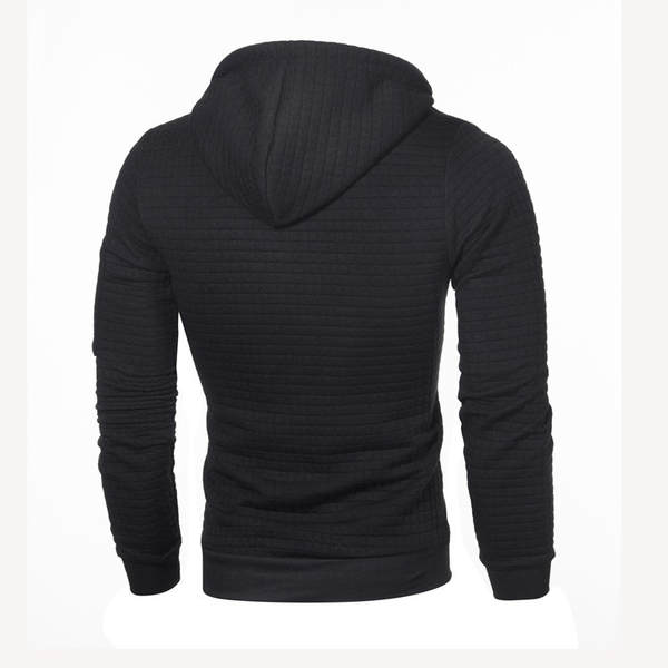 Nova camiseta masculina com chapéu quente e chapéu com casaco.