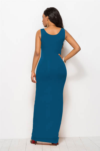 Vestido longo feminino justo