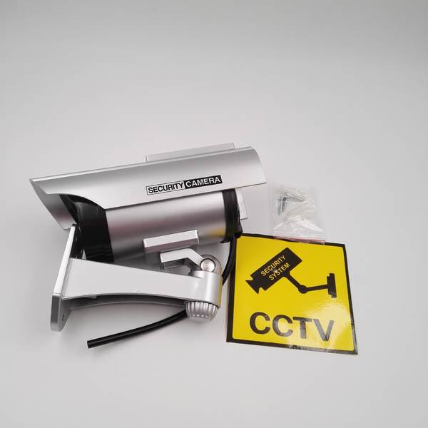 Simulação de câmera falsa com luz Monitor de câmera anti-roubo Modelo de câmera de vigilância falsa