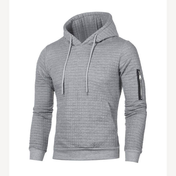 Nova camiseta masculina com chapéu quente e chapéu com casaco.
