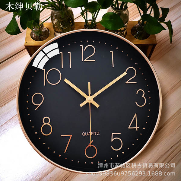 Relógio de relógio de 12 polegadas da fábrica de relógios de varejo de relógio de pedras modernas simples de plástico sala de estar digital clock