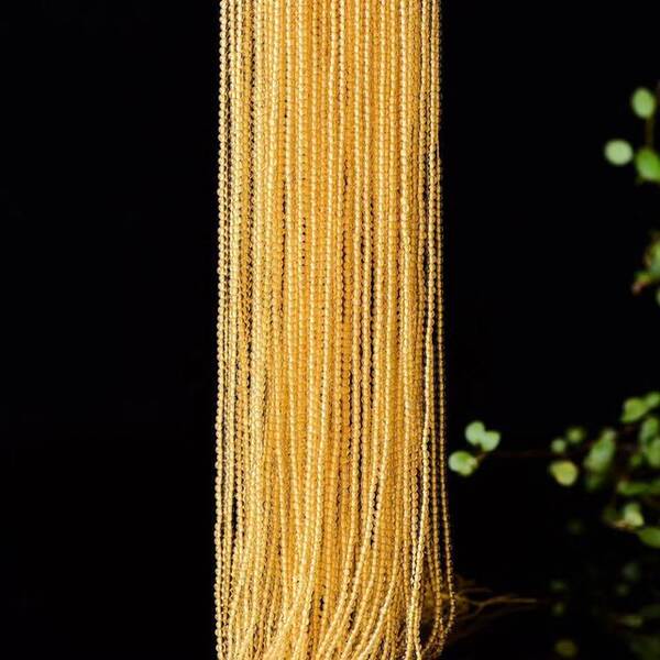Produto semi-finito 2MM 3MM colar amarelo cristal natural cristal dispersor pulseira bracelete Brasil cinturão 20-24.9