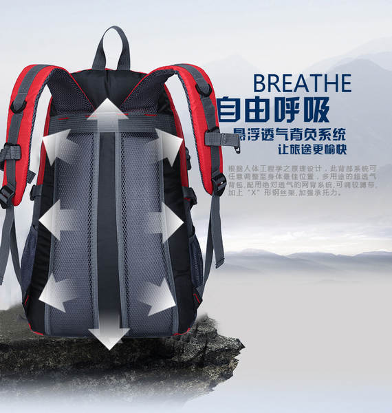 Nova mochila de escalada ao ar livre transfronteiriça para homens e senhoras de grande capacidade com dois ombros mochila de viagem ao ar livre para europeus e americanos