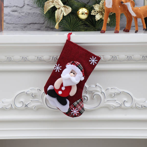 Sacos de presente de doces de Natal Decoração de objetos Santa Claus Snowman meias de presente de Natal meias de Natal Decoração