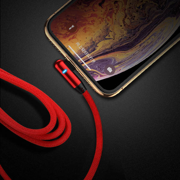 Luz inteligente linha de dados dupla curva para Apple iPhone 6 X linha de carregamento para Android Tipo-C atacado