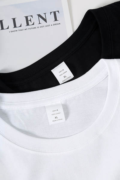 T-shirt de algodão branco e branco para homens e mulheres com camisa de roupa masculina de 220 gramas