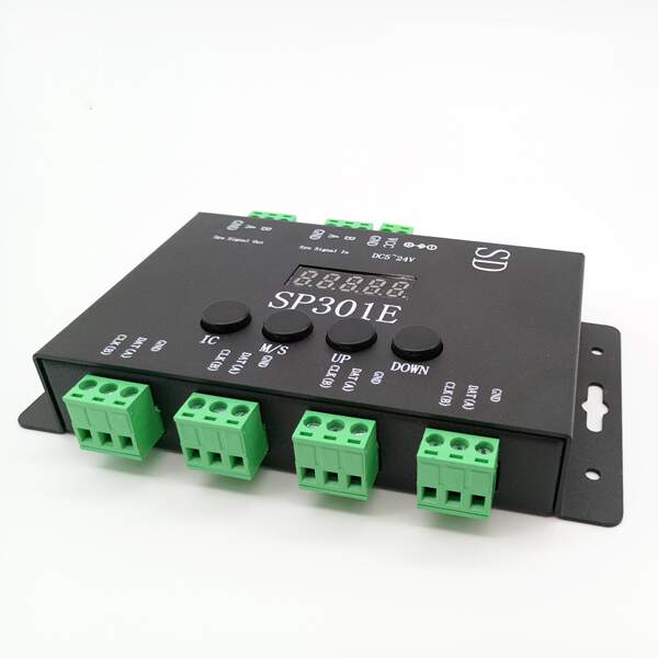 SP301E Controlador de cores LED Controlador de programação de cartão SD Controlador de saída de 4 vias Controlador de cores SD