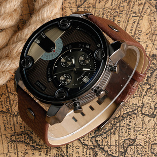 Relógio Masculino Esportivo com Pulseira de Couro