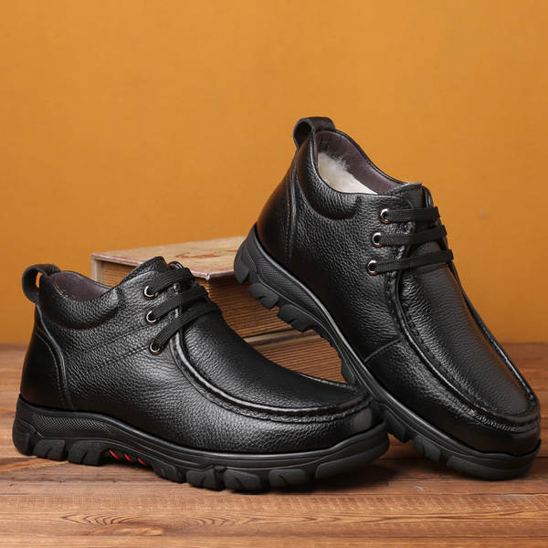 Sapatos de couro aquecidos para homem