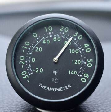 Relógio de Carro com Termômetro e Higrômetro