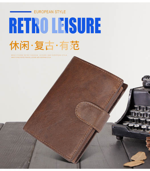 Carteira transfronteiriça rfid masculina avançada de couro real com bolsa de mão masculina de grande capacidade de bolsa de couro