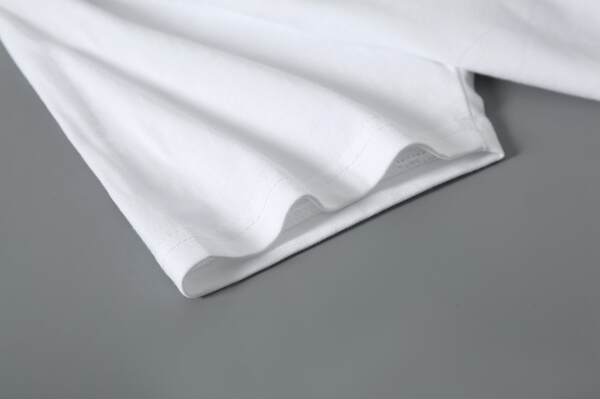 T-shirt de algodão branco e branco para homens e mulheres com camisa de roupa masculina de 220 gramas