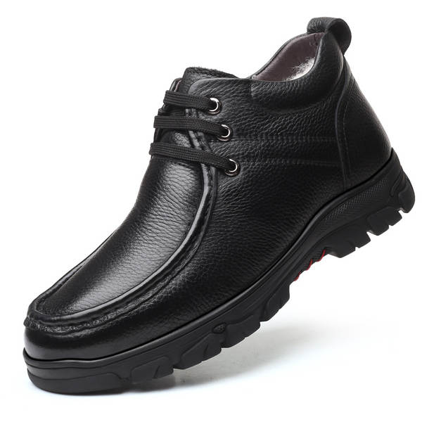 Sapatos de couro aquecidos para homem
