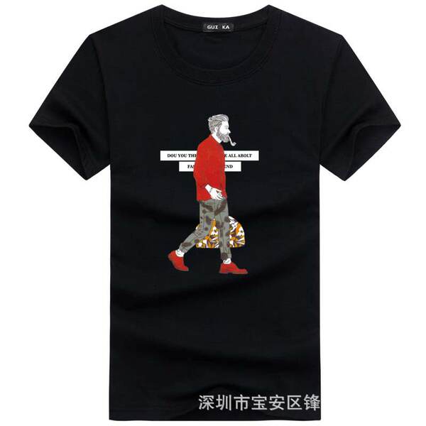 T-shirt masculino de curta-metragem 2024 novo casaco de algodão grosso de verão masculino de meia-metragem de primavera e outono T-shirt masculino
