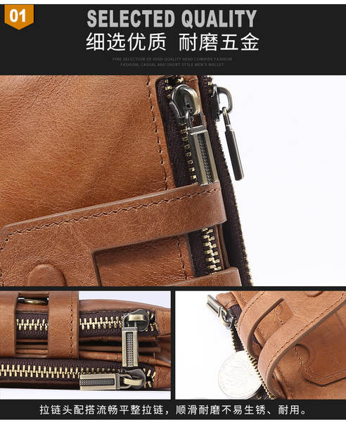 Transfronteiriço rfid homem mochila de couro de lazer moda dupla cadeia multi-cartão mochila masculina mochila