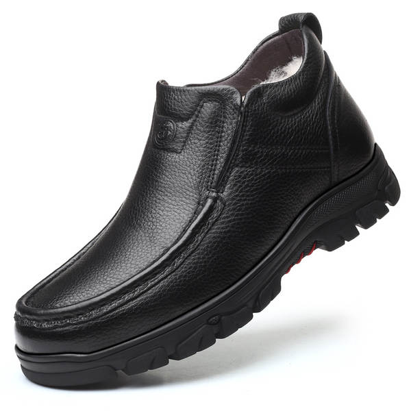 Sapatos de couro aquecidos para homem