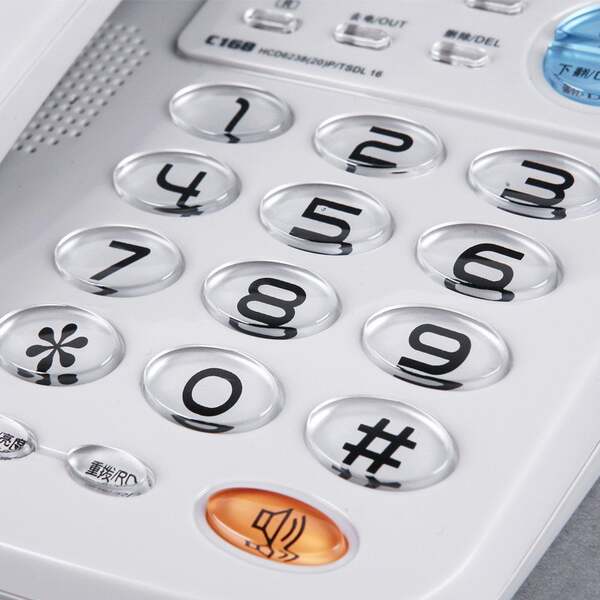 Telemóvel C168 telefônico de escritório de casa com fio de telefone fixo de câmara de chamadas sem bateria