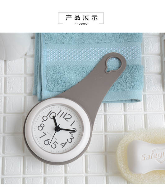 Relógio de banheiro Nordic Simples Cozinha Resistente à Água Silencioso Relógio doméstico Suspenso de parede Criativo Pessoalidade Mini Relógio