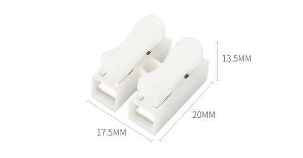 Disponível CH-2 terminal de ligação rápida 2 em 2 conectores de saída 2 conectores de iluminação LED anti-incêndio