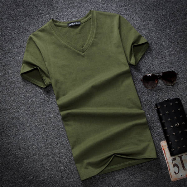 Camiseta Masculina Curta de Algodão