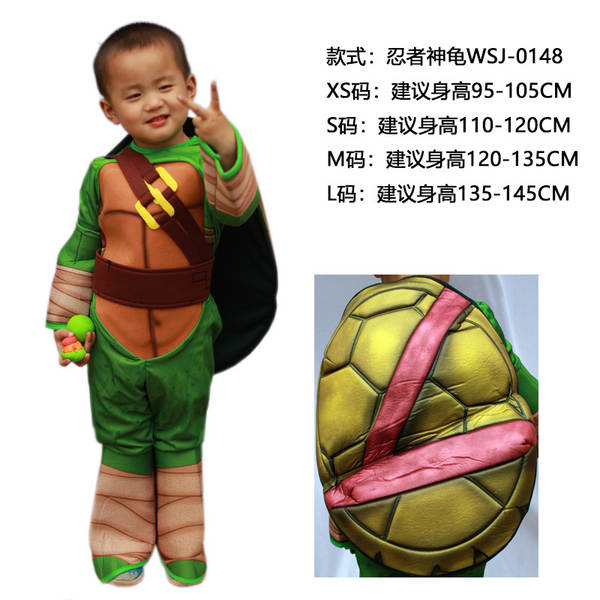 Halloween Crianças Roupa COSPLAY Roupa Tartaruga Ninja Japonês Anime Tartaruga Papel Jogar Traje