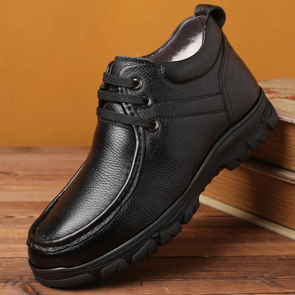Sapatos de couro aquecidos para homem