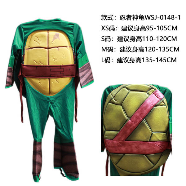 Halloween Crianças Roupa COSPLAY Roupa Tartaruga Ninja Japonês Anime Tartaruga Papel Jogar Traje