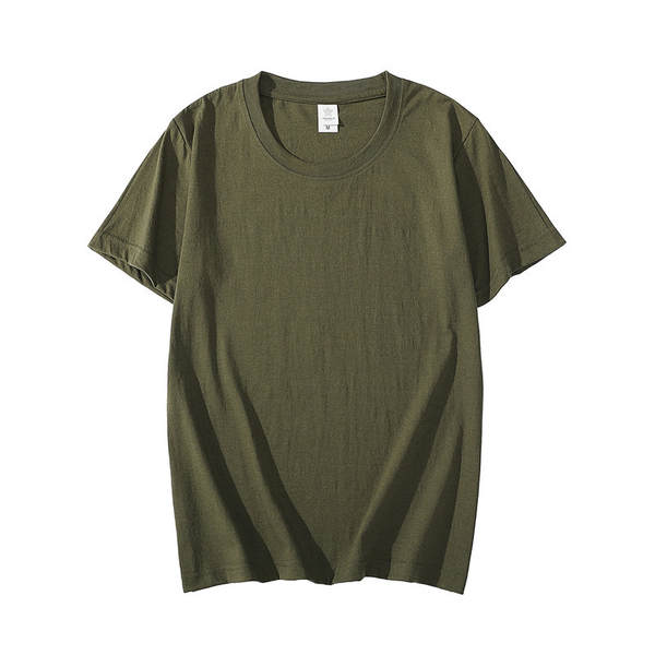 T-shirt de algodão curto de 200 gramas de madeira pura de algodão puro de 20 cores disponível para o fornecimento de camisetas culturais vazias de grande porte