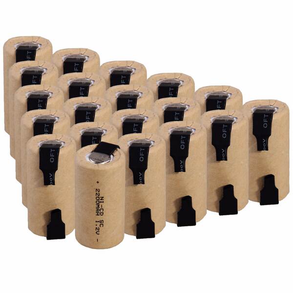Baterias de potência de SC de 1.2V 2200mah Baterias de ferramentas elétricas de barbear manual