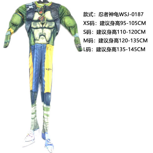 Halloween Crianças Roupa COSPLAY Roupa Tartaruga Ninja Japonês Anime Tartaruga Papel Jogar Traje